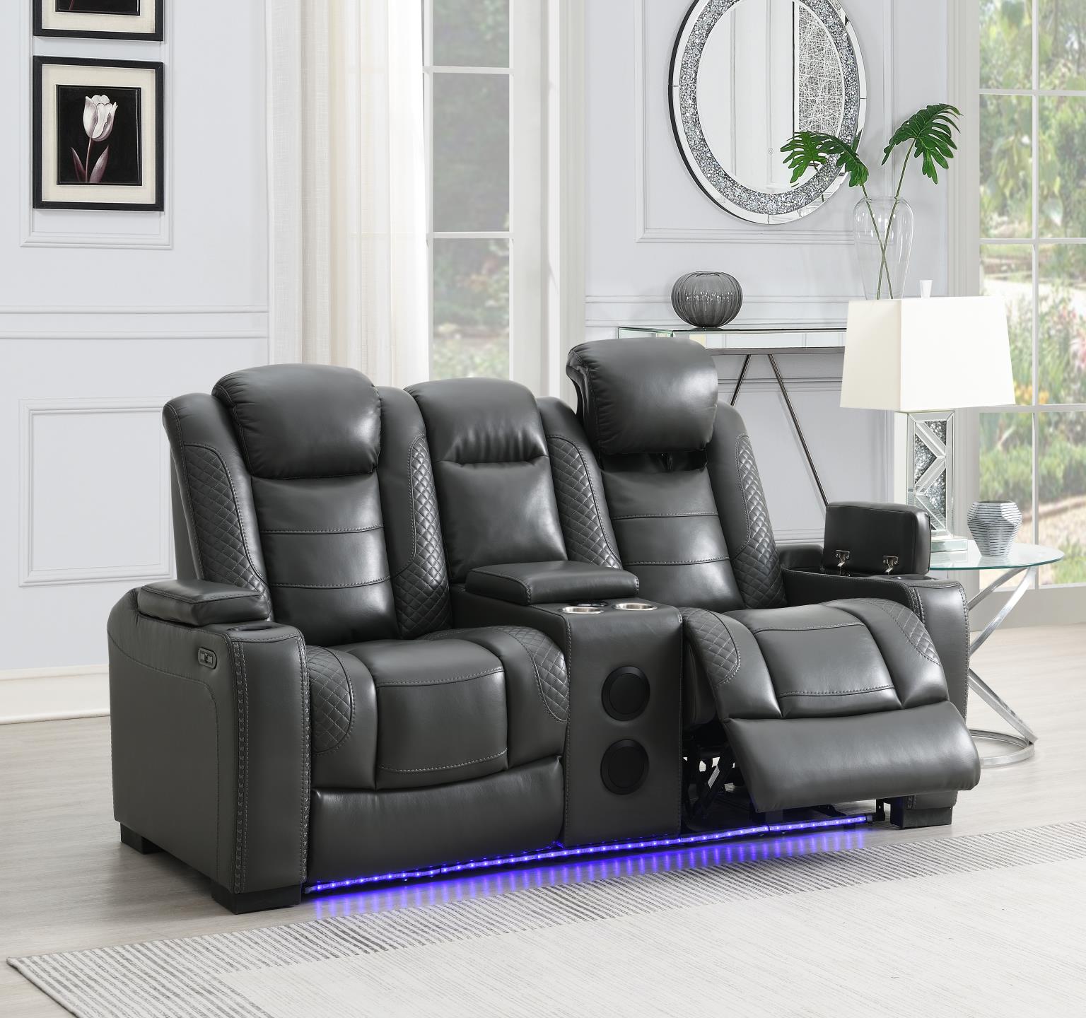 POWER RECLINING SOFA-POWER RECLINING LOVESEAT view 11