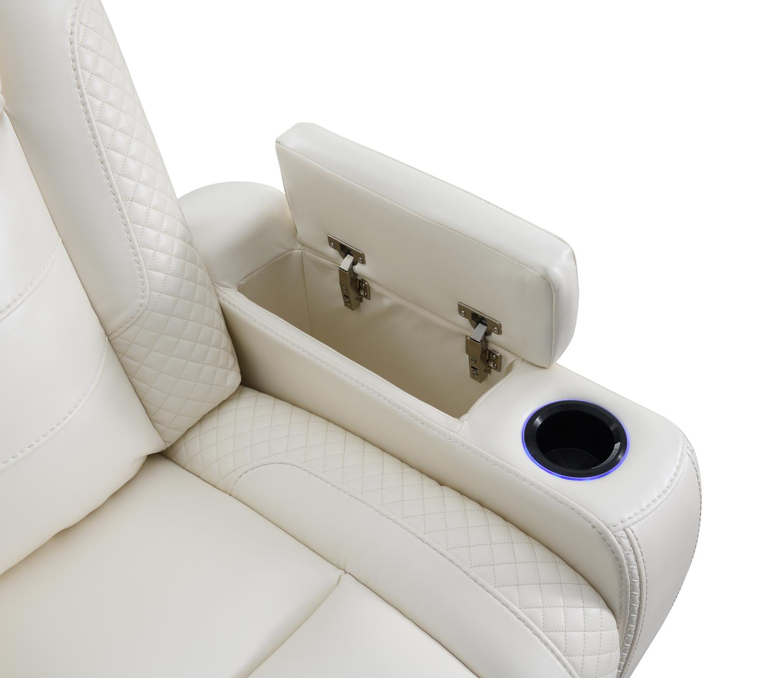 WHITE LED POWER RECLINING W/PWR HEADREST CHAIR view 8