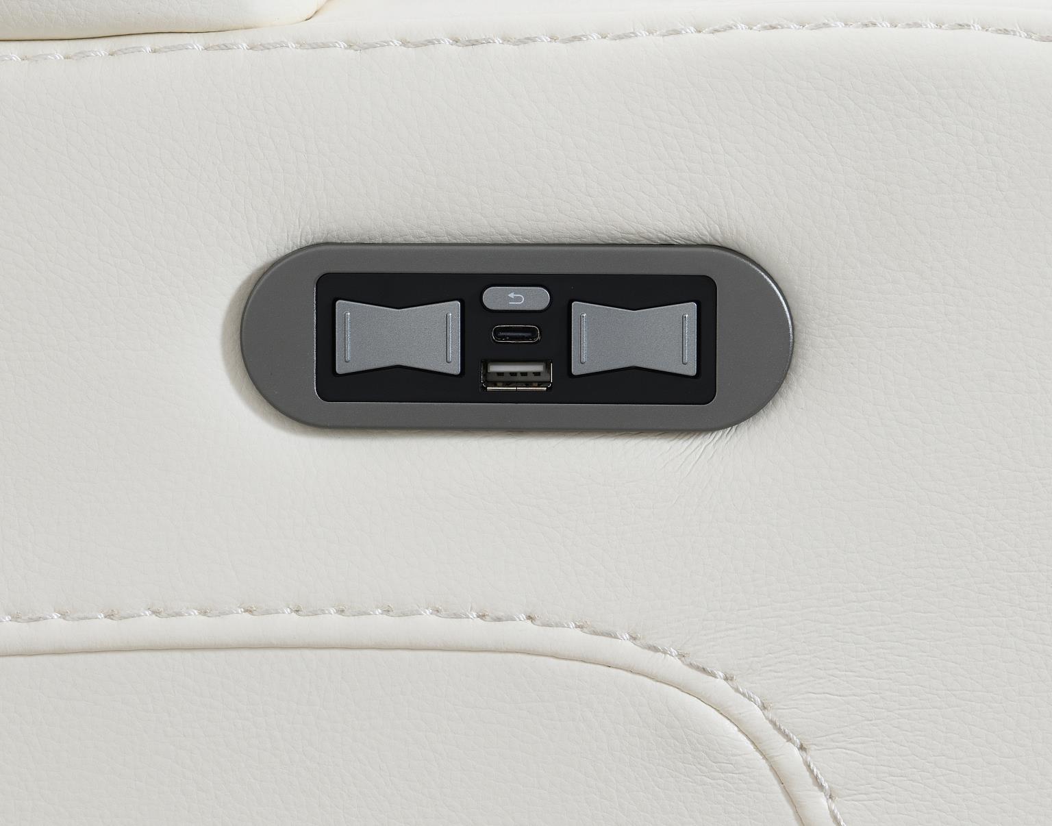 WHITE LED POWER RECLINING W/PWR HEADREST CHAIR view 9
