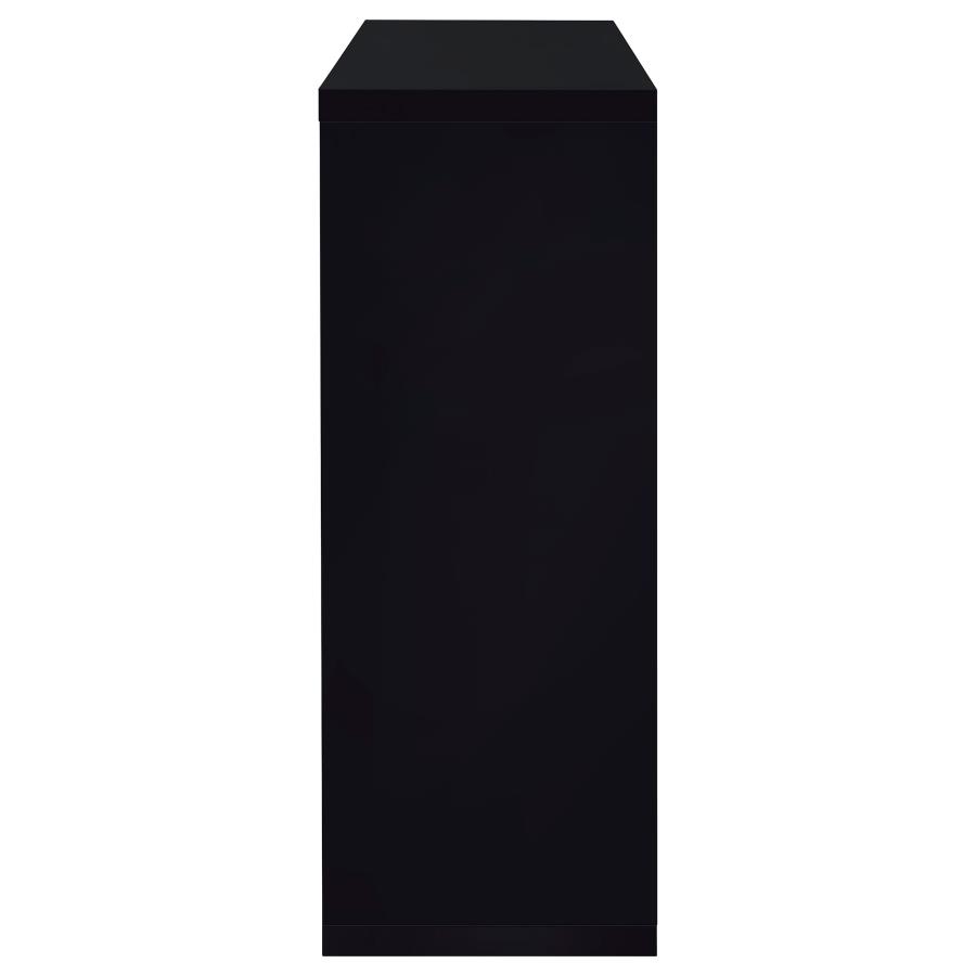 Prescott Rectangular Home Wine Table Black High Gloss view 5