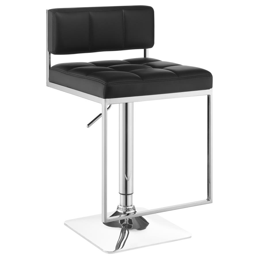 Alameda Adjustable Bar Stool Chrome and Black view 4