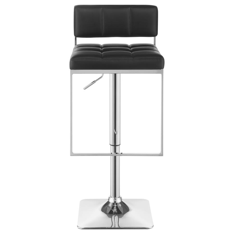 Alameda Adjustable Bar Stool Chrome and Black view 5