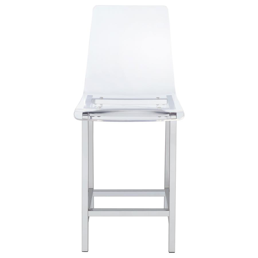 Juelia Clear Acrylic Counter Chair Chrome (Set of 2) view 4