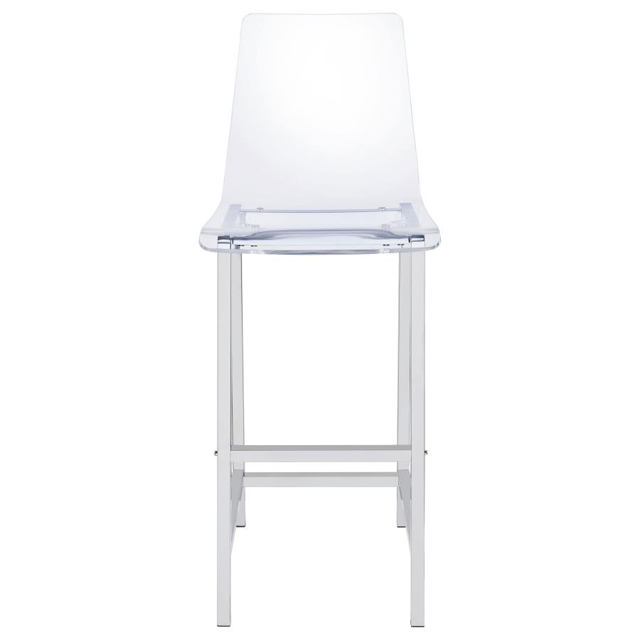 Juelia Clear Acrylic Bar Chair Chrome (Set of 2) view 4