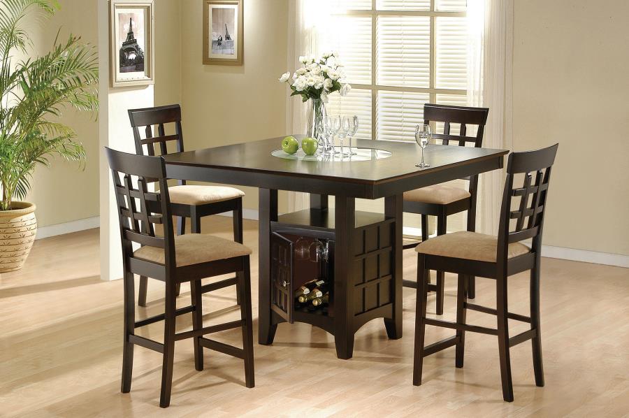Gabriel 5-piece Square Counter Height Dining Set Cappuccino — Dining Furniture