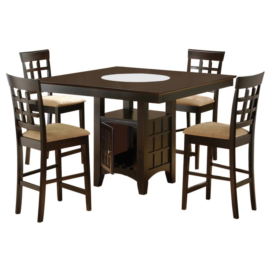 Gabriel 5-piece Square Counter Height Dining Set Cappuccino view 2
