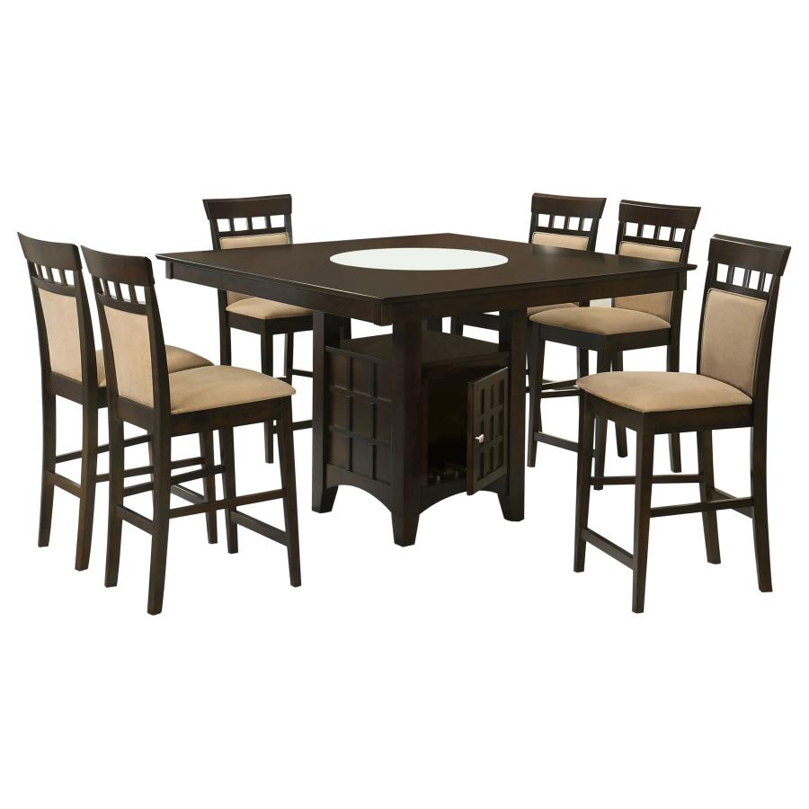Gabriel 7-piece Square Counter Height Dining Set Cappuccino view 2