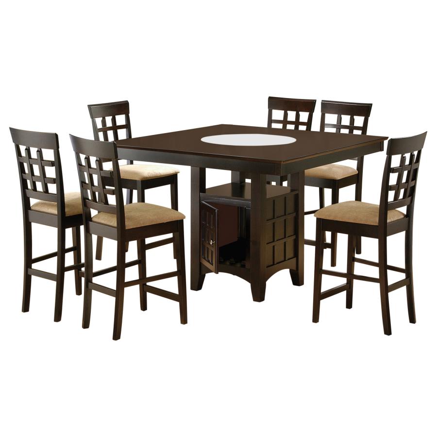 Gabriel 7-piece Square Counter Height Dining Set Cappuccino view 2