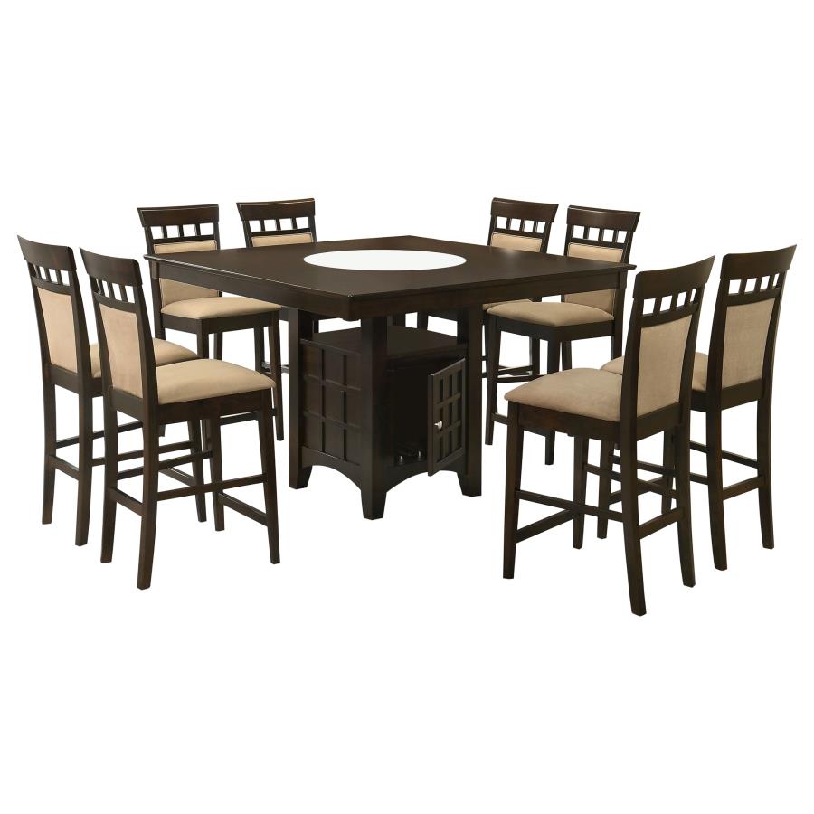 Gabriel 9-piece Square Counter Height Dining Set Cappuccino view 2