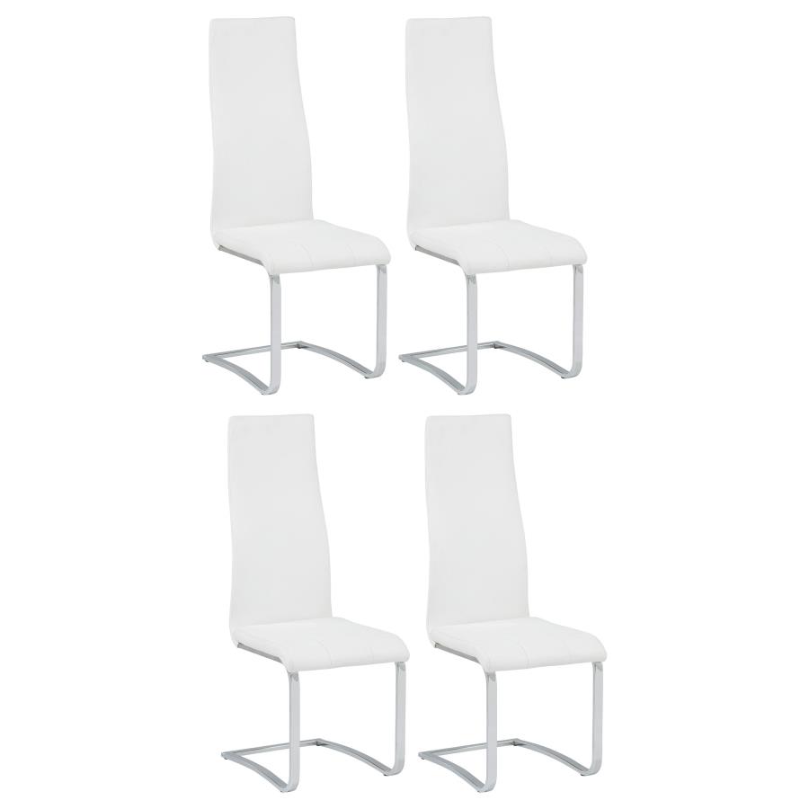 Montclair Upholstered Dining Side Chair White (Set of 4)