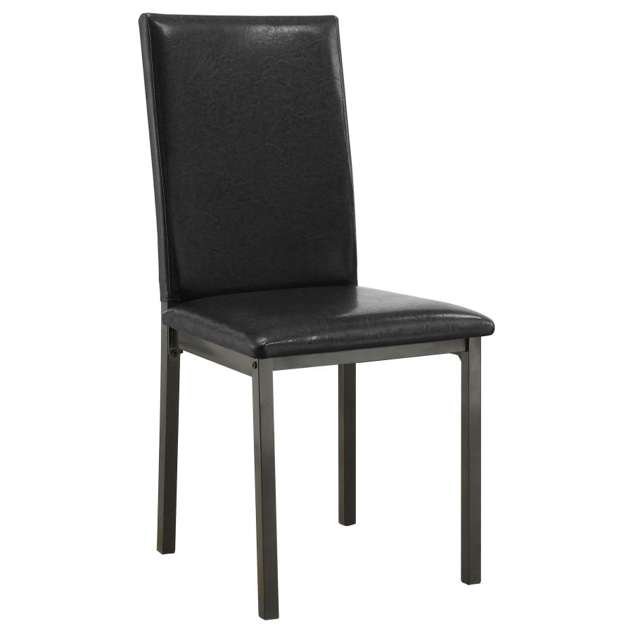 Garza 5-piece Rectangular Dining Table Set Black view 4