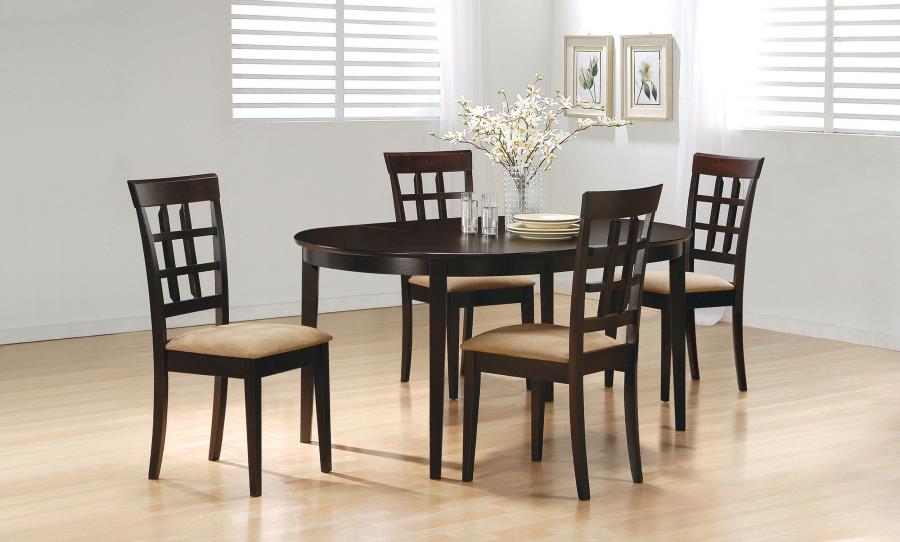 Gabriel 5-piece Extension Leaf Dining Table Set Cappuccino — Dining Furniture