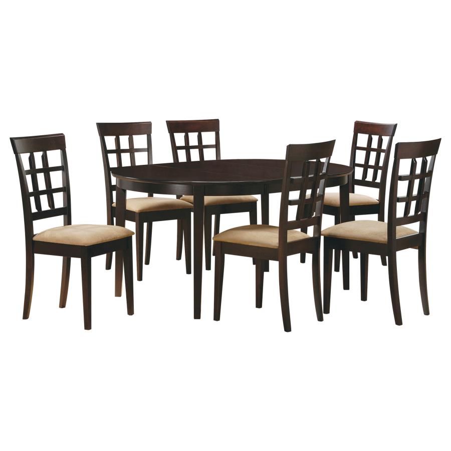 Gabriel 7-piece Extension Leaf Dining Table Set Cappuccino view 2