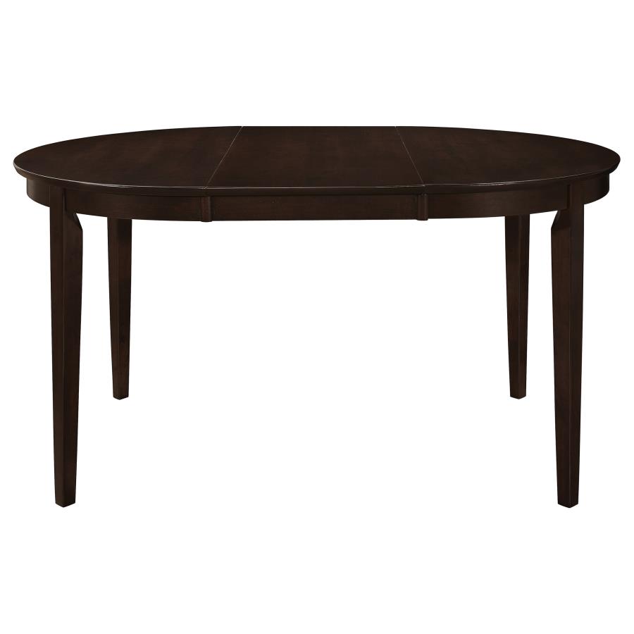 Gabriel Oval 60-inch Extension Leaf Dining Table Cappuccino view 3