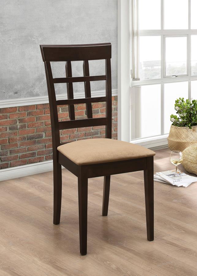 Gabriel Lattice Back Dining Side Chair Cappuccino (Set of 2) view 2