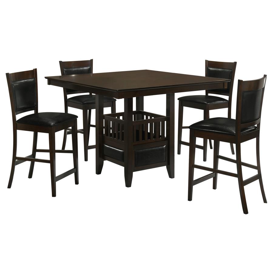 Jaden 5-piece Square Counter Height Dining Set Espresso view 2