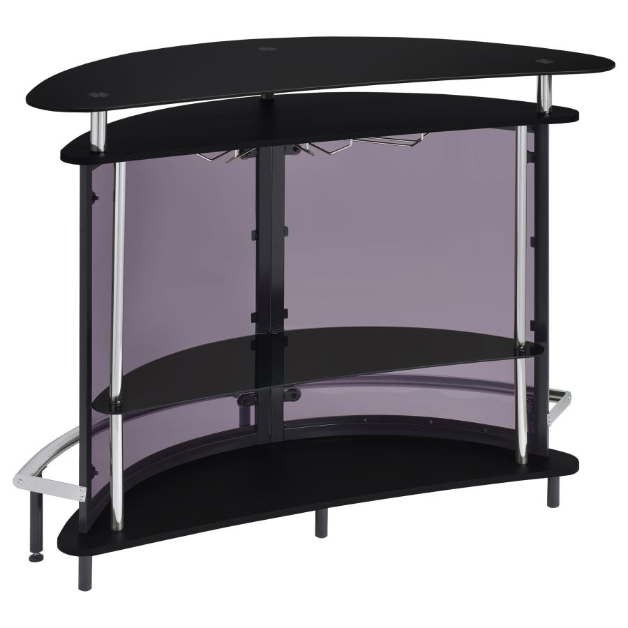 Amarillo Freestanding Glass Top Home Bar Wine Cabinet Black view 7