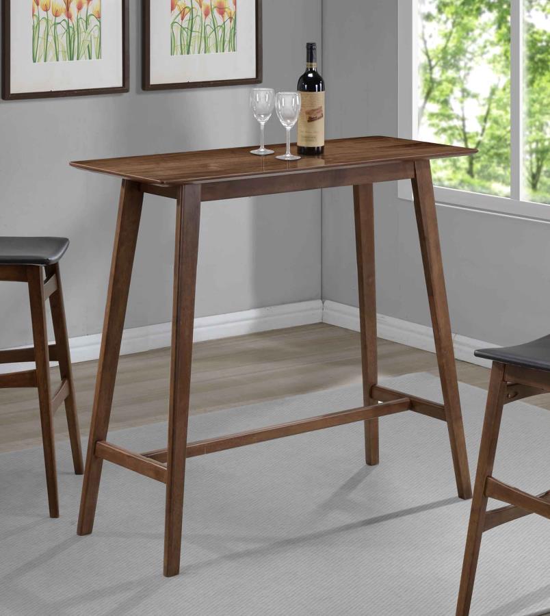 Finnick Rectangular 47-inch Pub Height Bar Table Walnut view 2