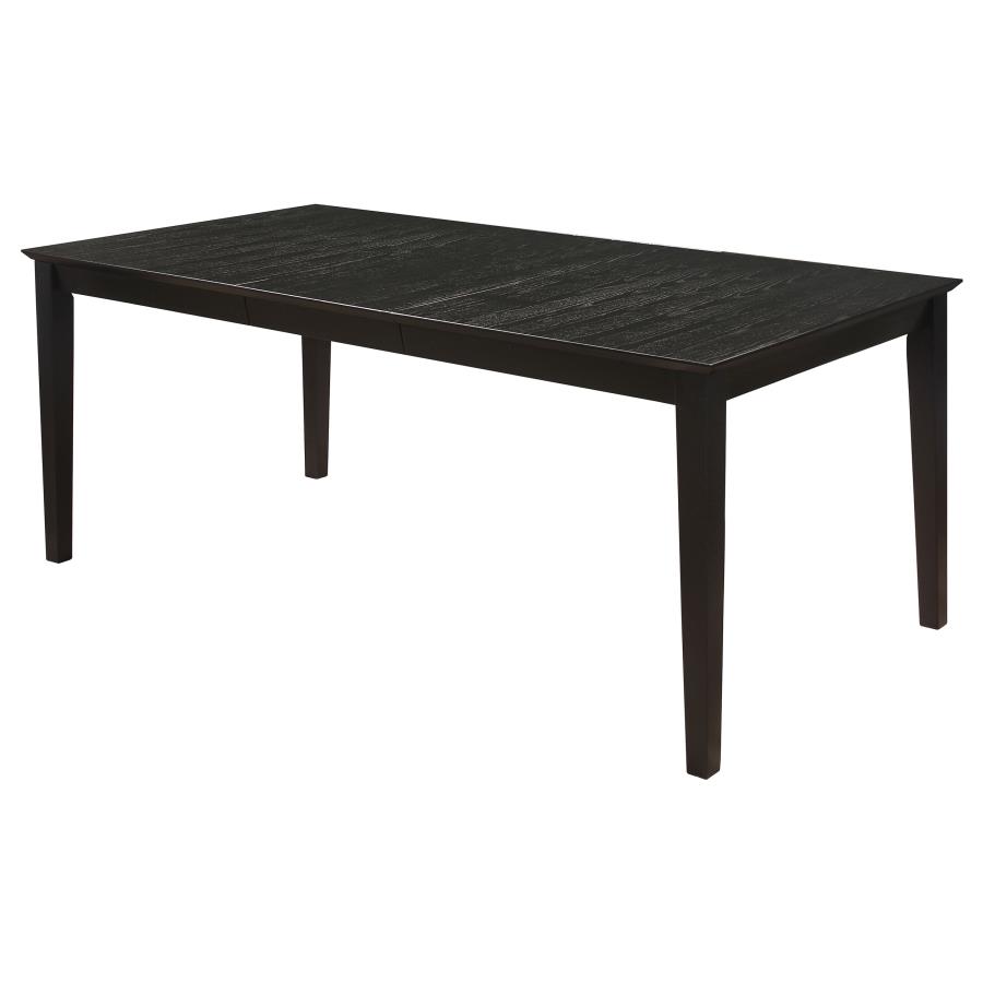 Louise 5-piece Rectangular Extension Leaf Dining Set Black view 3