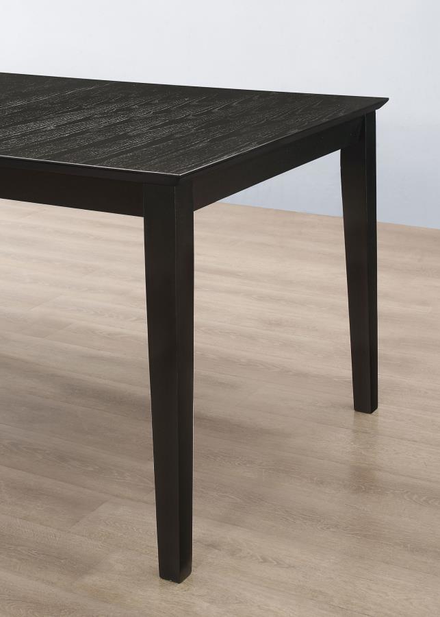 Louise 5-piece Rectangular Extension Leaf Dining Set Black view 7