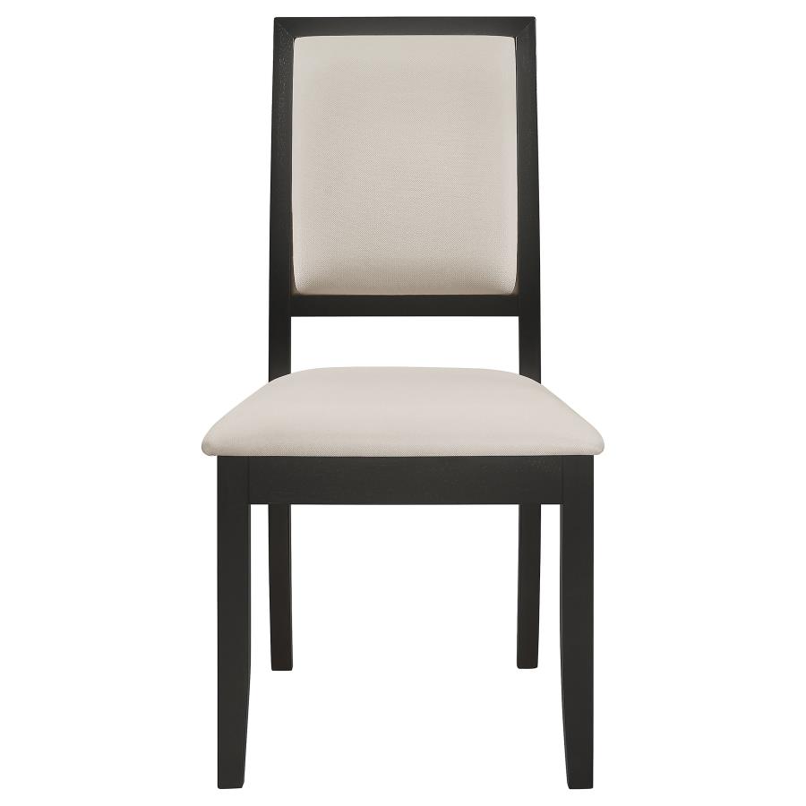 Louise 7-piece Rectangular Extension Leaf Dining Set Black view 5