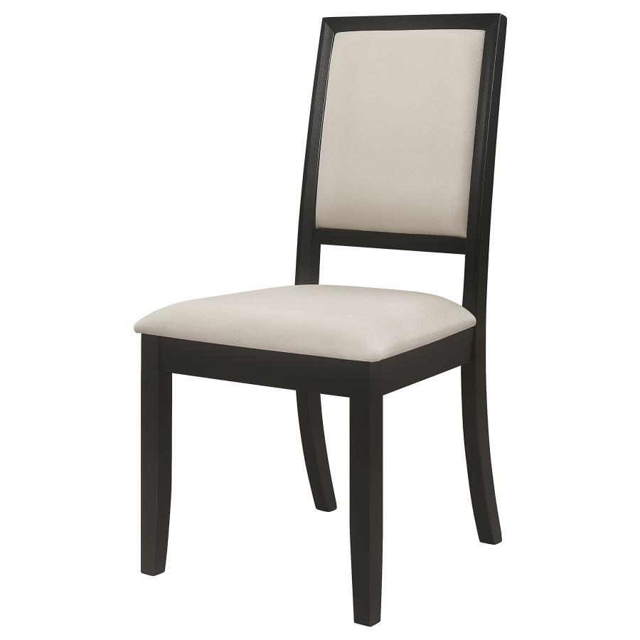 Louise Upholstered Wood Dining Side Chair Black (Set of 2) view 5