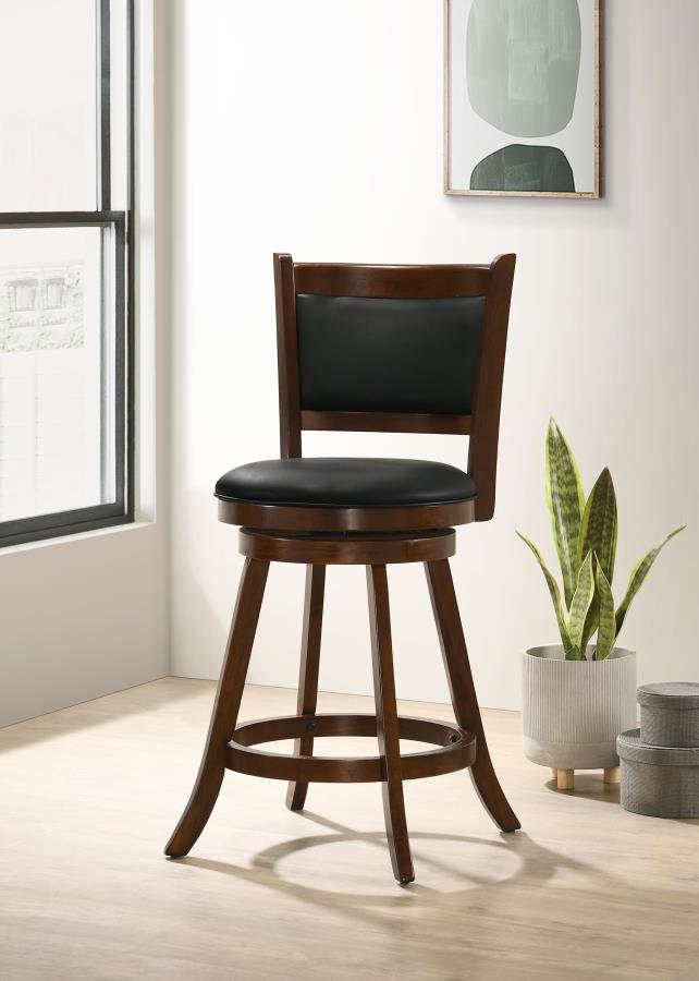 Broxton Upholstered Swivel Counter Chair Chestnut (Set of 2) view 2