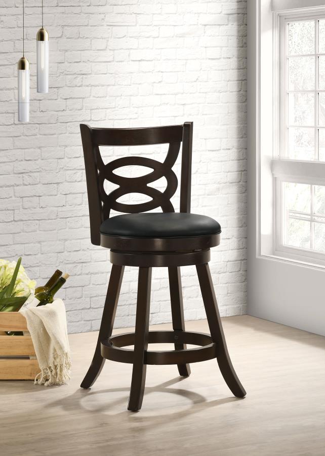 Calecita Wood Swivel Counter Stool Cappuccino (Set of 2) view 2