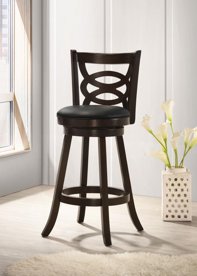 Calecita Wood Swivel Bar Chair Cappuccino (Set of 2) view 2