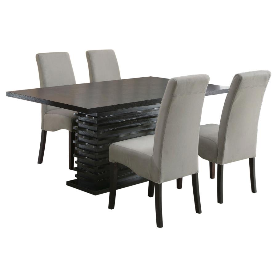 Stanton 5-piece Rectangular Dining Table Set Grey view 2