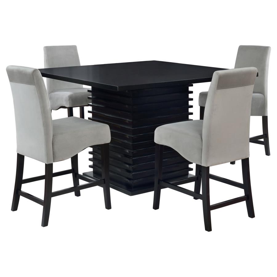 Stanton 5-piece Square Counter Height Dining Table Set Grey view 2