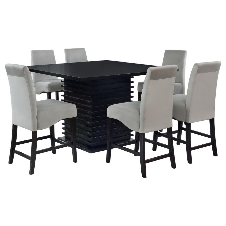 Stanton 7-piece Square Counter Height Dining Table Set Grey view 2