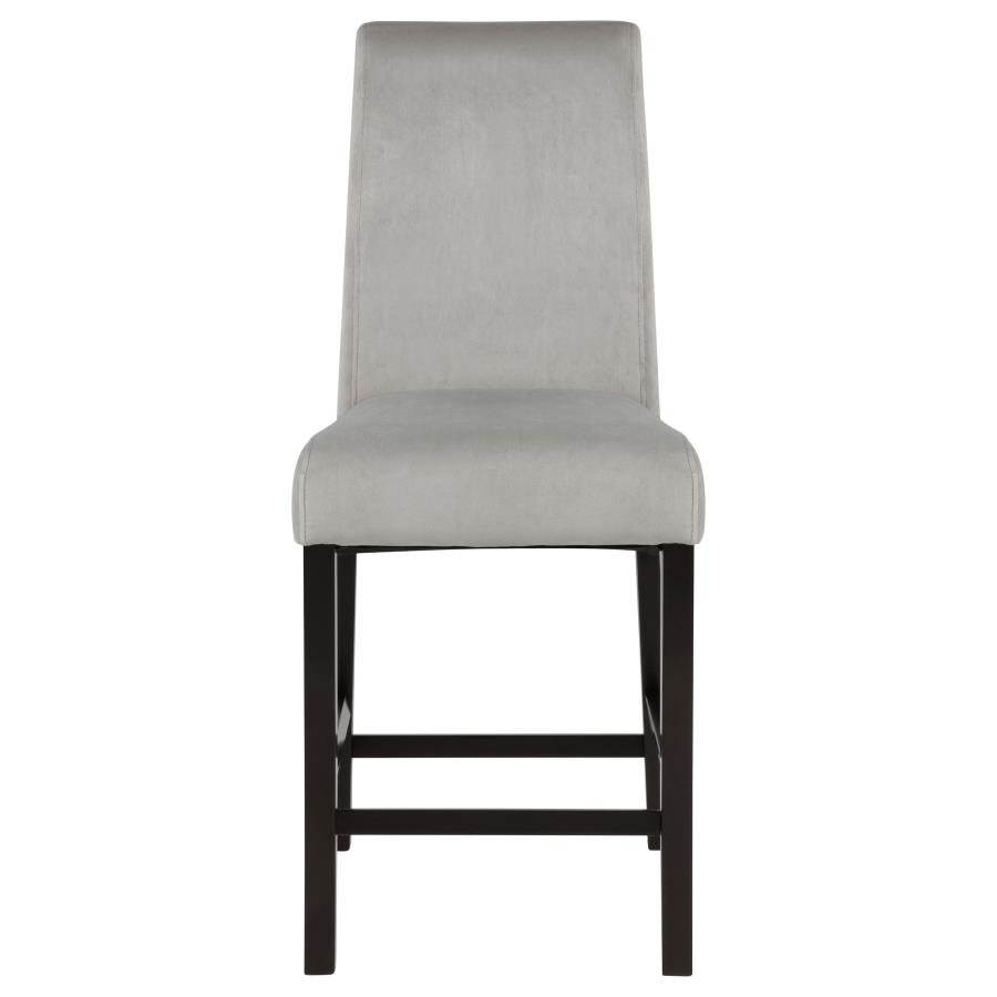 Stanton Velvet Upholstered Counter Chair Grey (Set of 2) view 4
