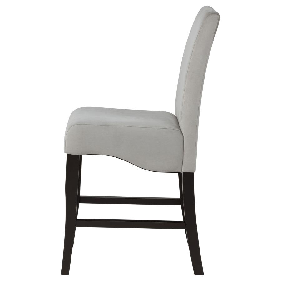 Stanton Velvet Upholstered Counter Chair Grey (Set of 2) view 6