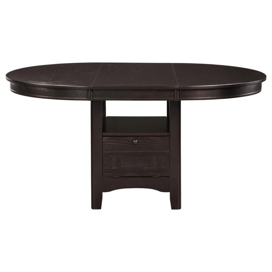 Lavon Oval 60-inch Extension Leaf Dining Table Espresso view 3