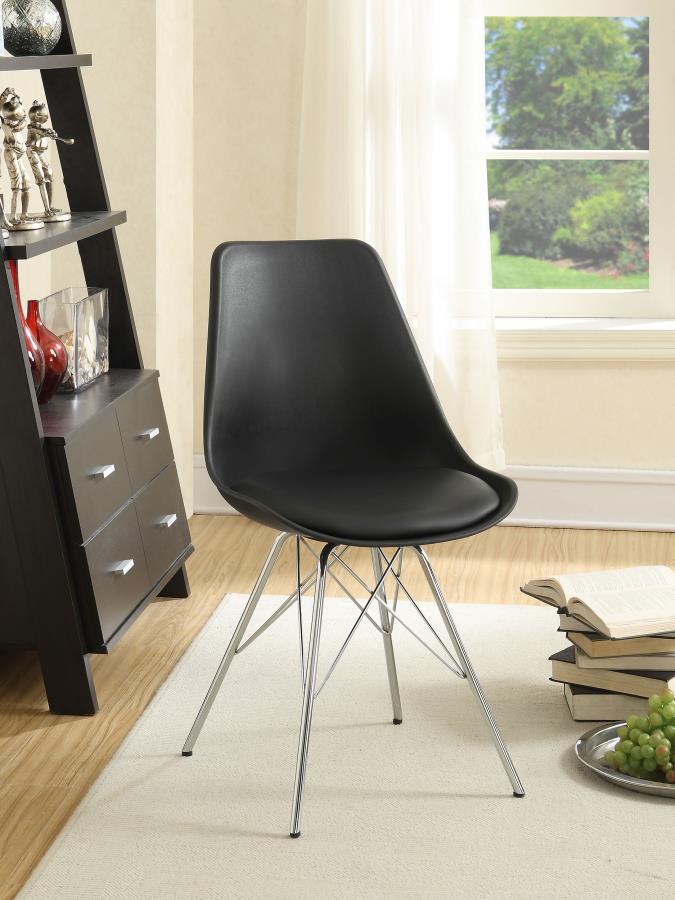Juniper Polypropylene Dining Side Chair Black (Set of 2) view 2