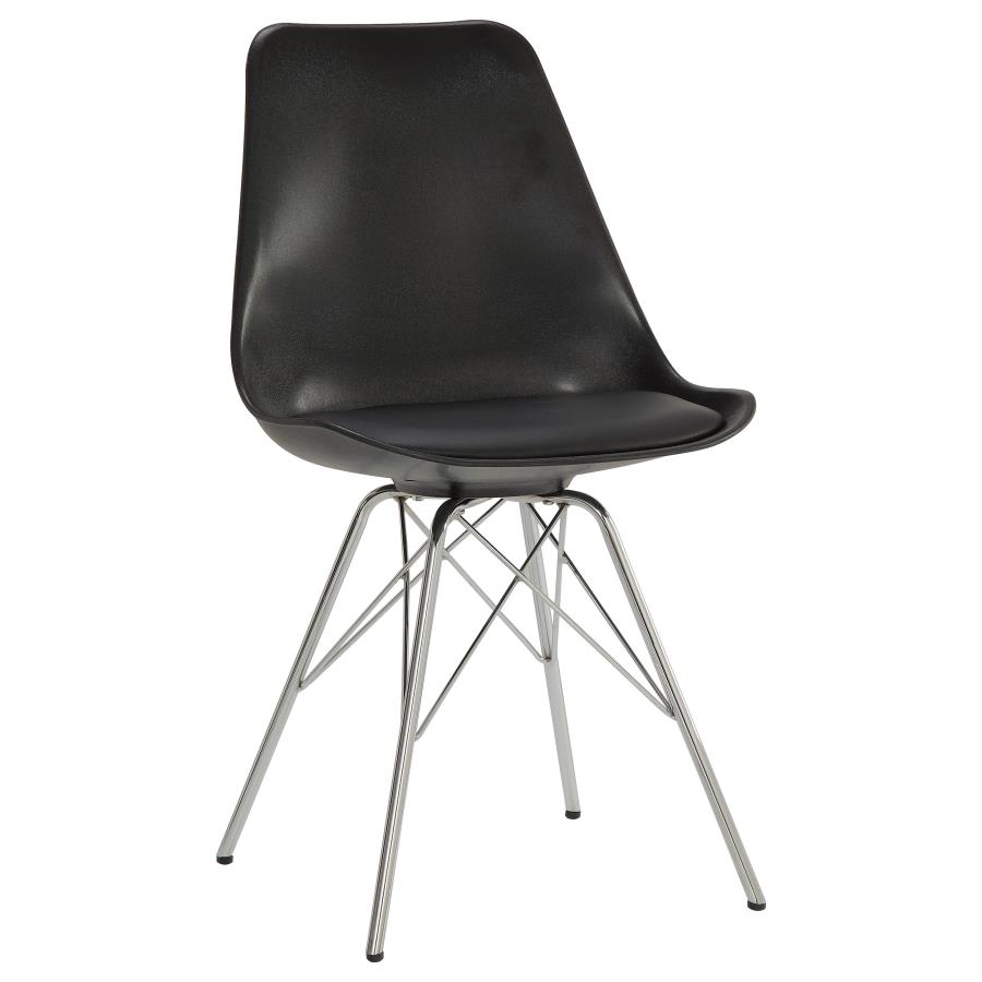Juniper Polypropylene Dining Side Chair Black (Set of 2) view 3