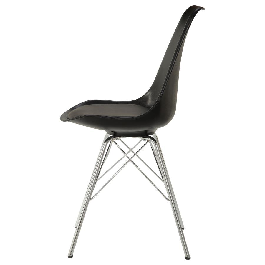 Juniper Polypropylene Dining Side Chair Black (Set of 2) view 6