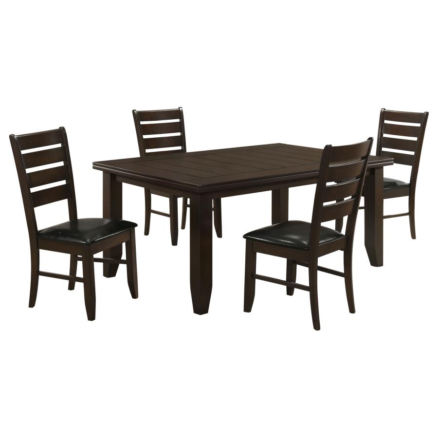 Dalila 5-piece Rectangular Dining Table Set Cappuccino view 2