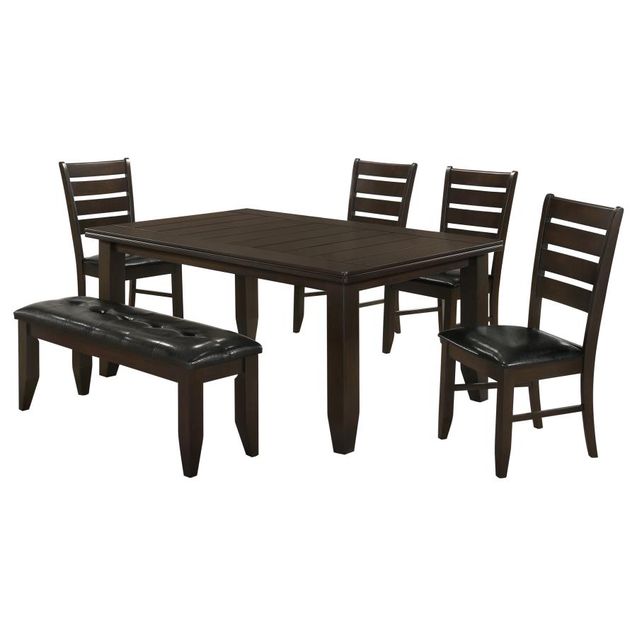 Dalila 6-piece Rectangular Dining Table Set Cappuccino view 2
