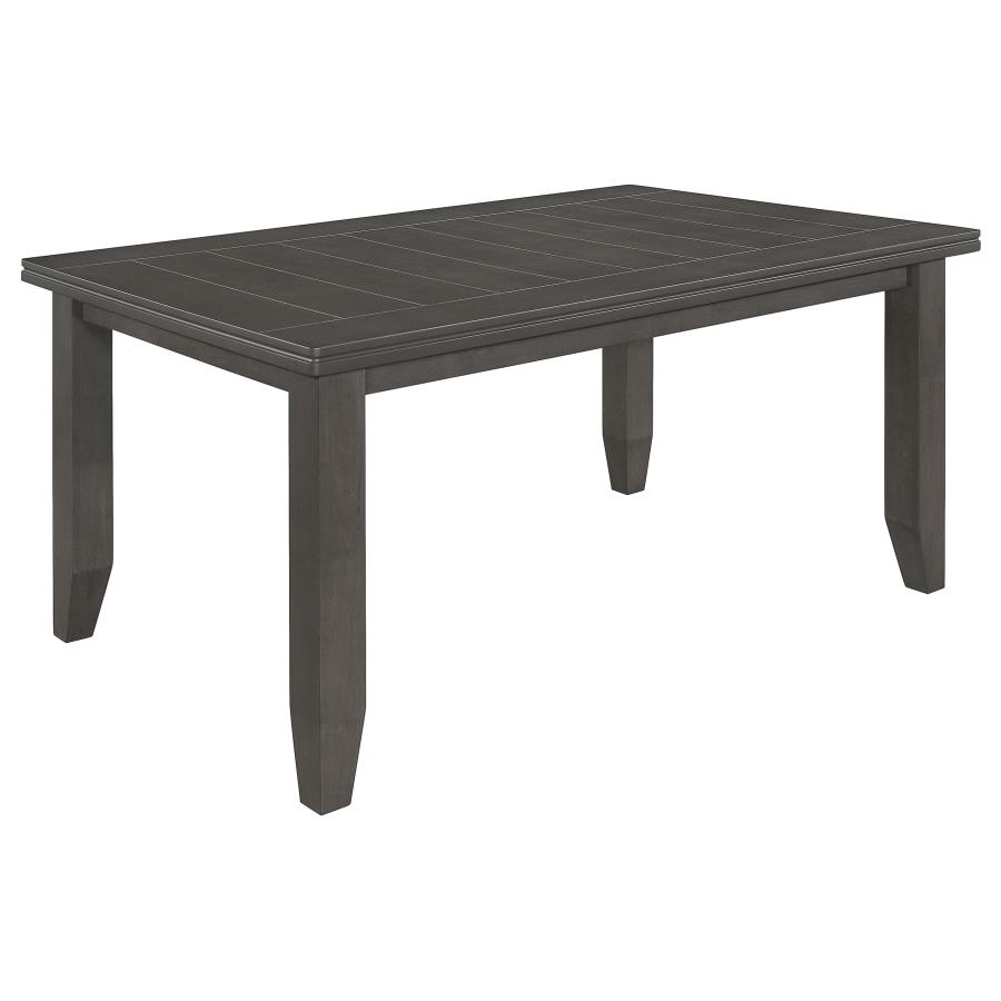 Dalila 5-piece Rectangular Dining Table Set Dark Grey view 3