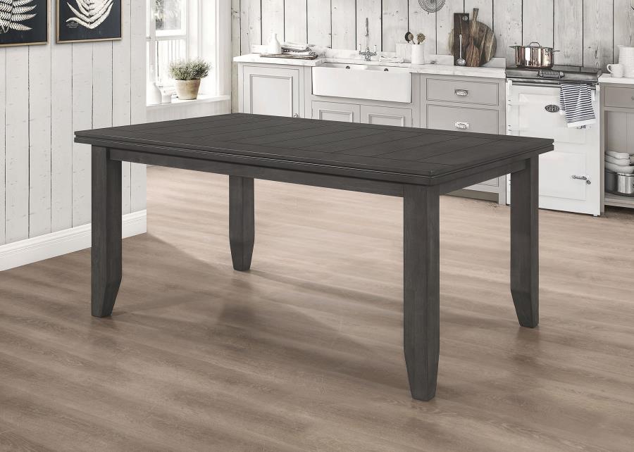 Dalila Rectangular 66-inch Wood Dining Table Dark Grey view 2