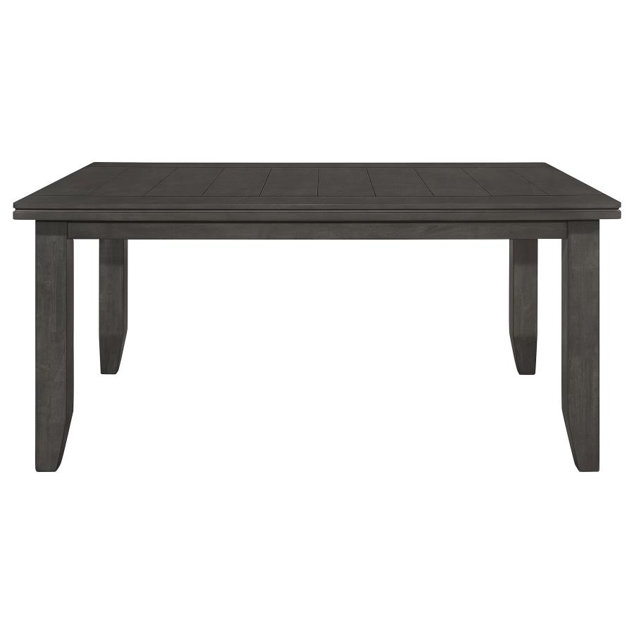 Dalila Rectangular 66-inch Wood Dining Table Dark Grey view 3