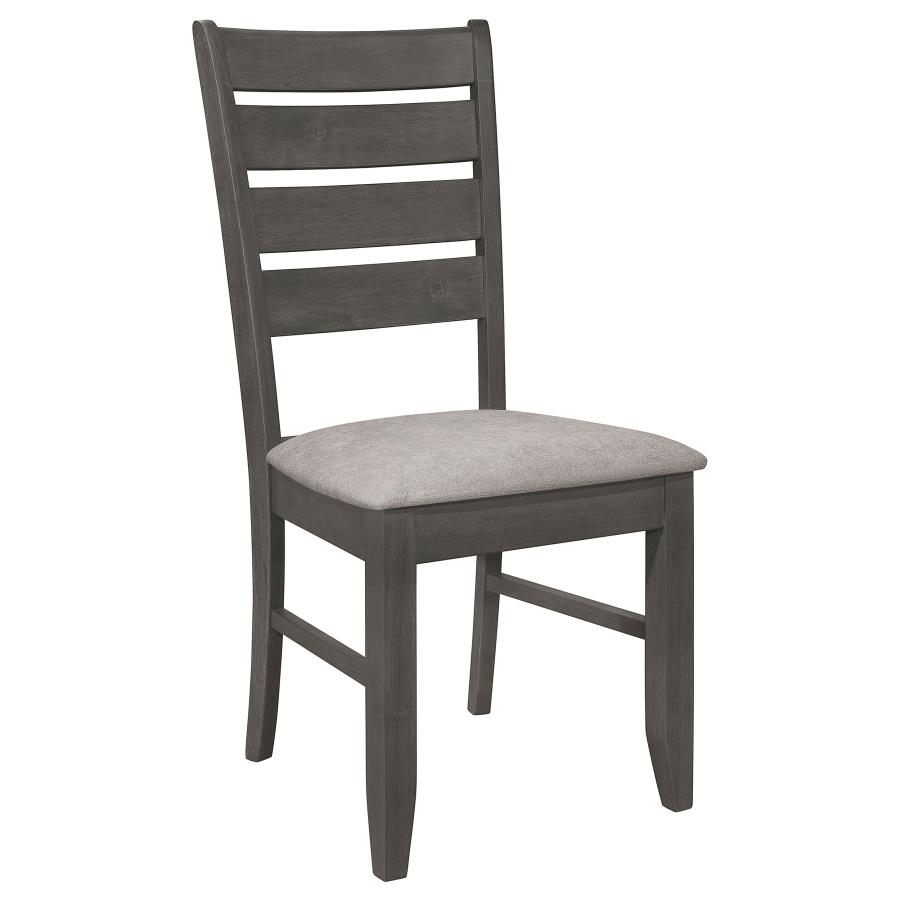 Dalila Wood Dining Side Chair Dark Grey (Set of 2) view 3