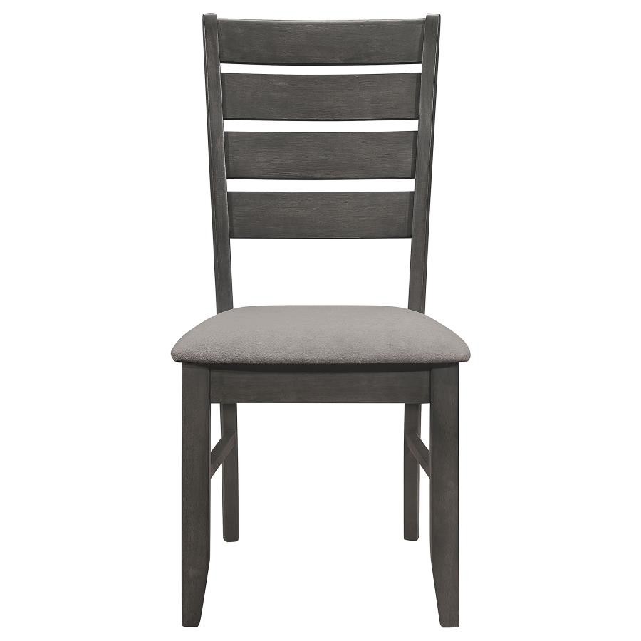 Dalila Wood Dining Side Chair Dark Grey (Set of 2) view 4