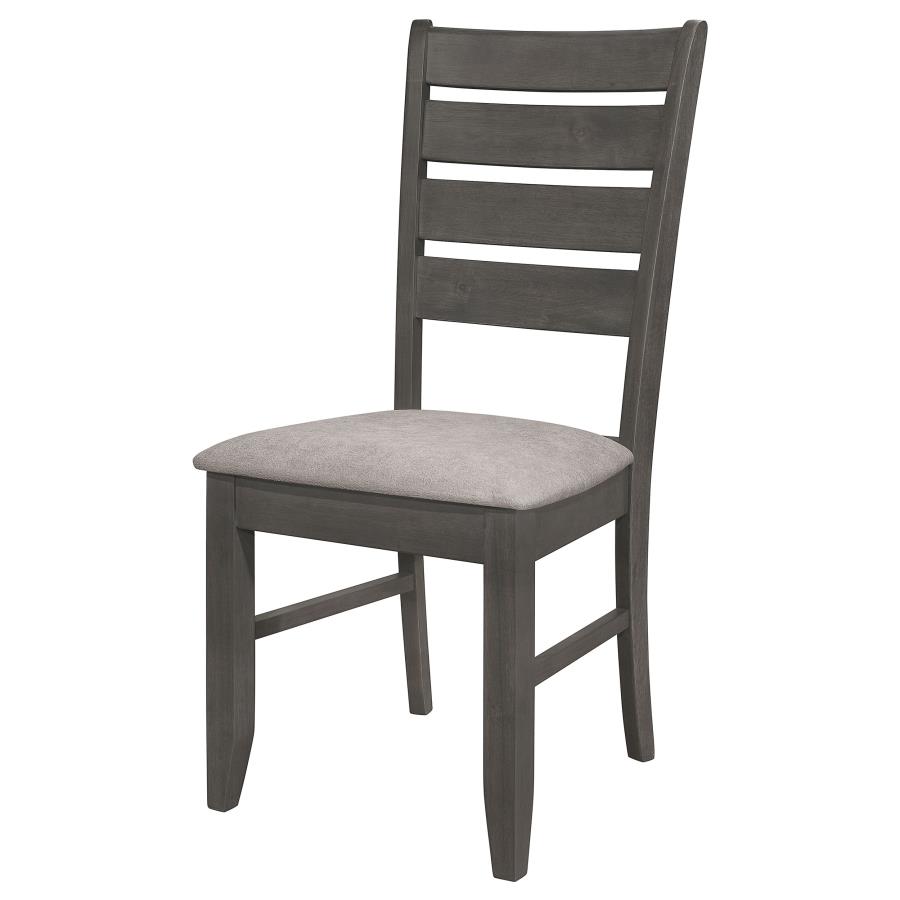 Dalila Wood Dining Side Chair Dark Grey (Set of 2) view 5