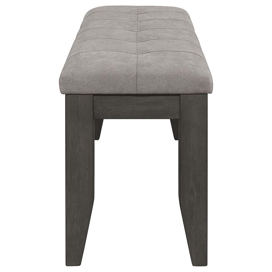 Dalila Fabric Upholstered Wood Dining Bench Dark Grey view 5
