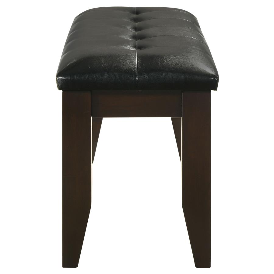 Dalila Leatherette Upholstered Wood Dining Bench Cappuccino view 4