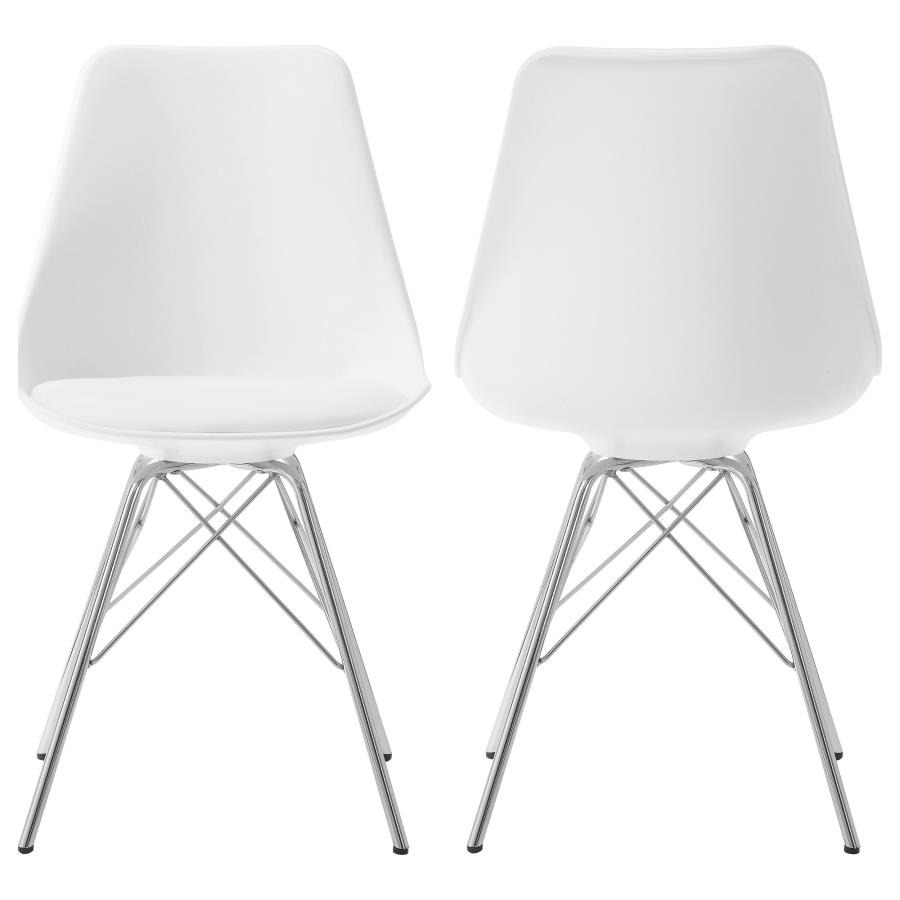 Juniper Polypropylene Dining Side Chair White (Set of 2)