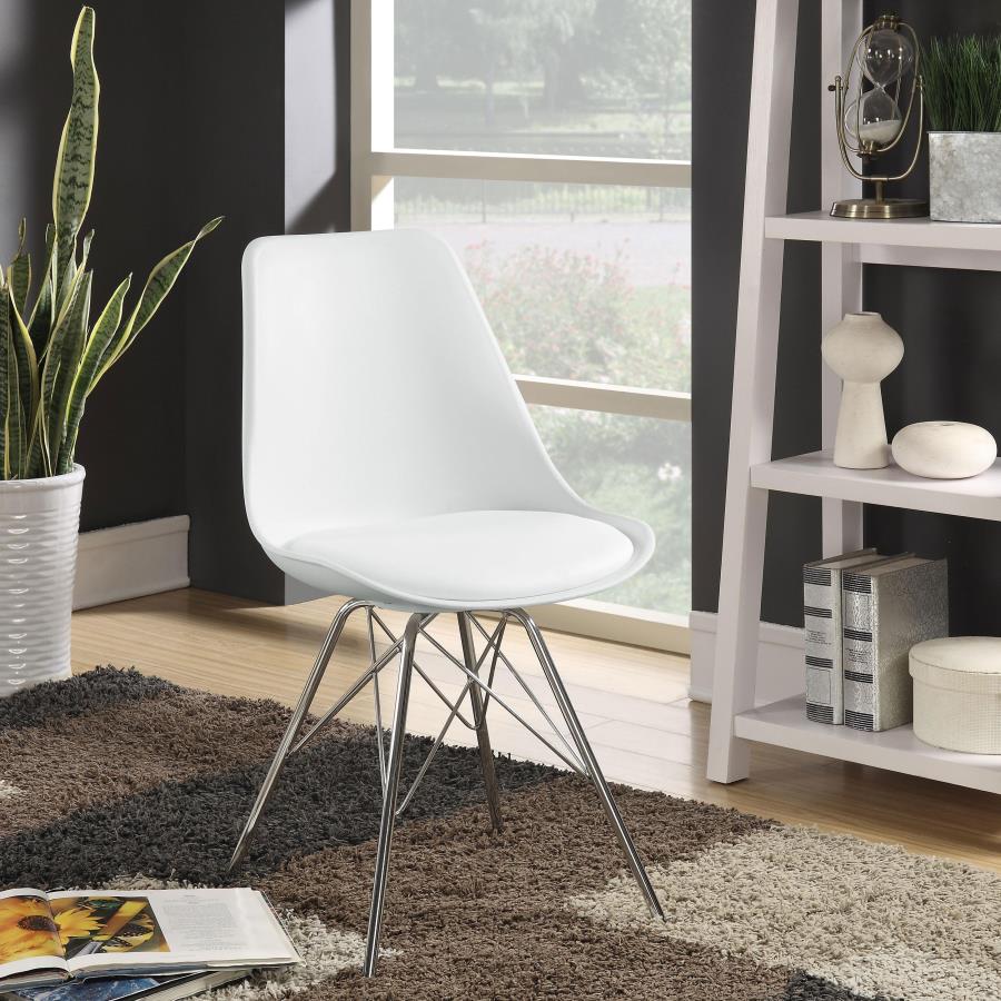 Juniper Polypropylene Dining Side Chair White (Set of 2) view 2